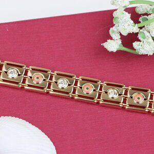 Elegant Rose Gold Plated Bracelet with Sparkling Accents, XPBL0719